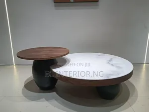 Wooden Ceramic Round Coffee Table