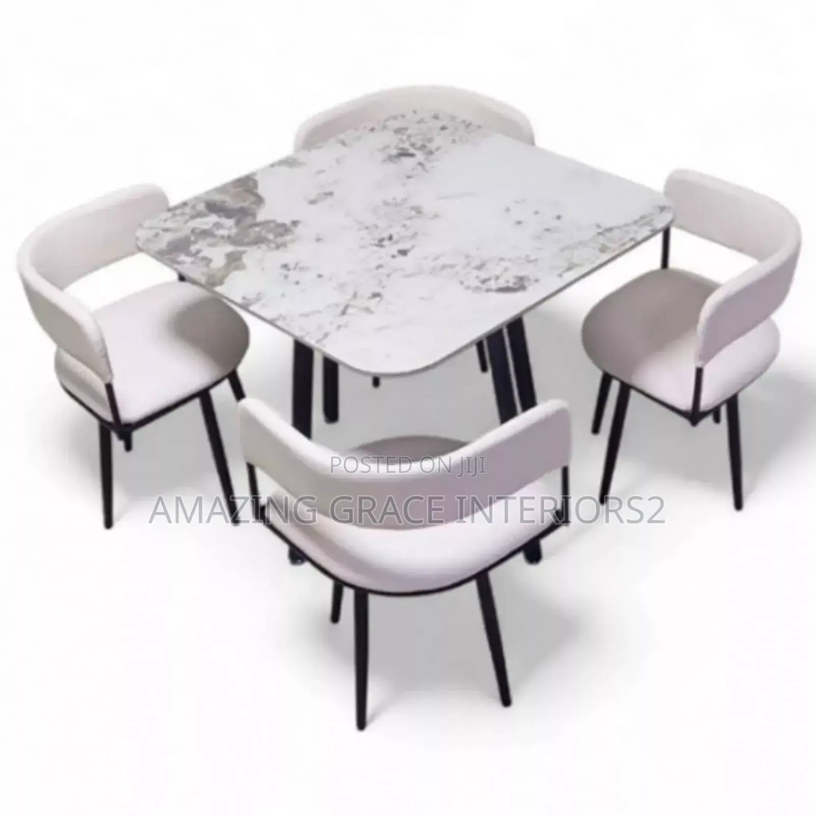 Square Dining Table With Four Chairs White