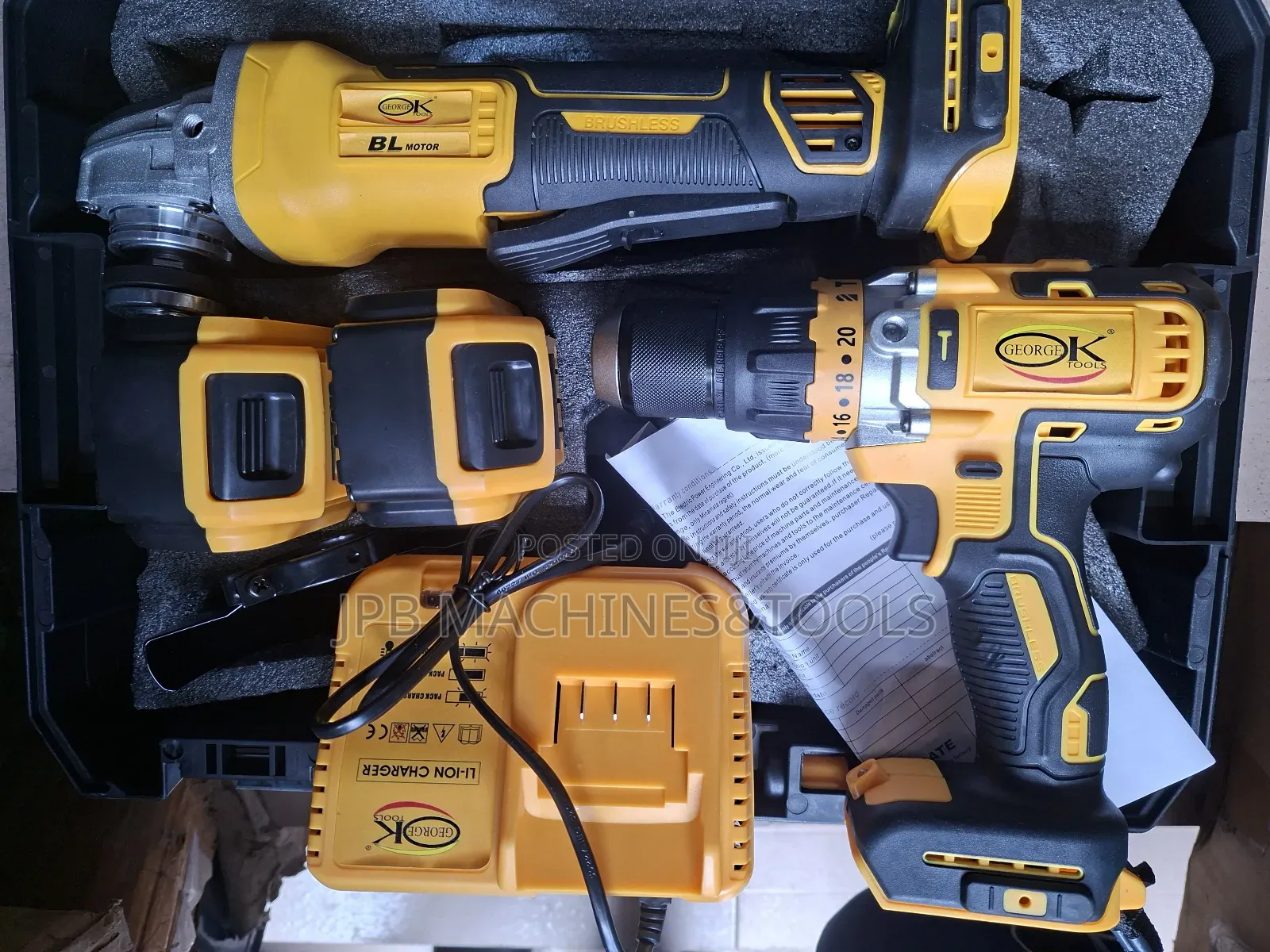 Cordless Grinder and Cordless Impact Drill Combo