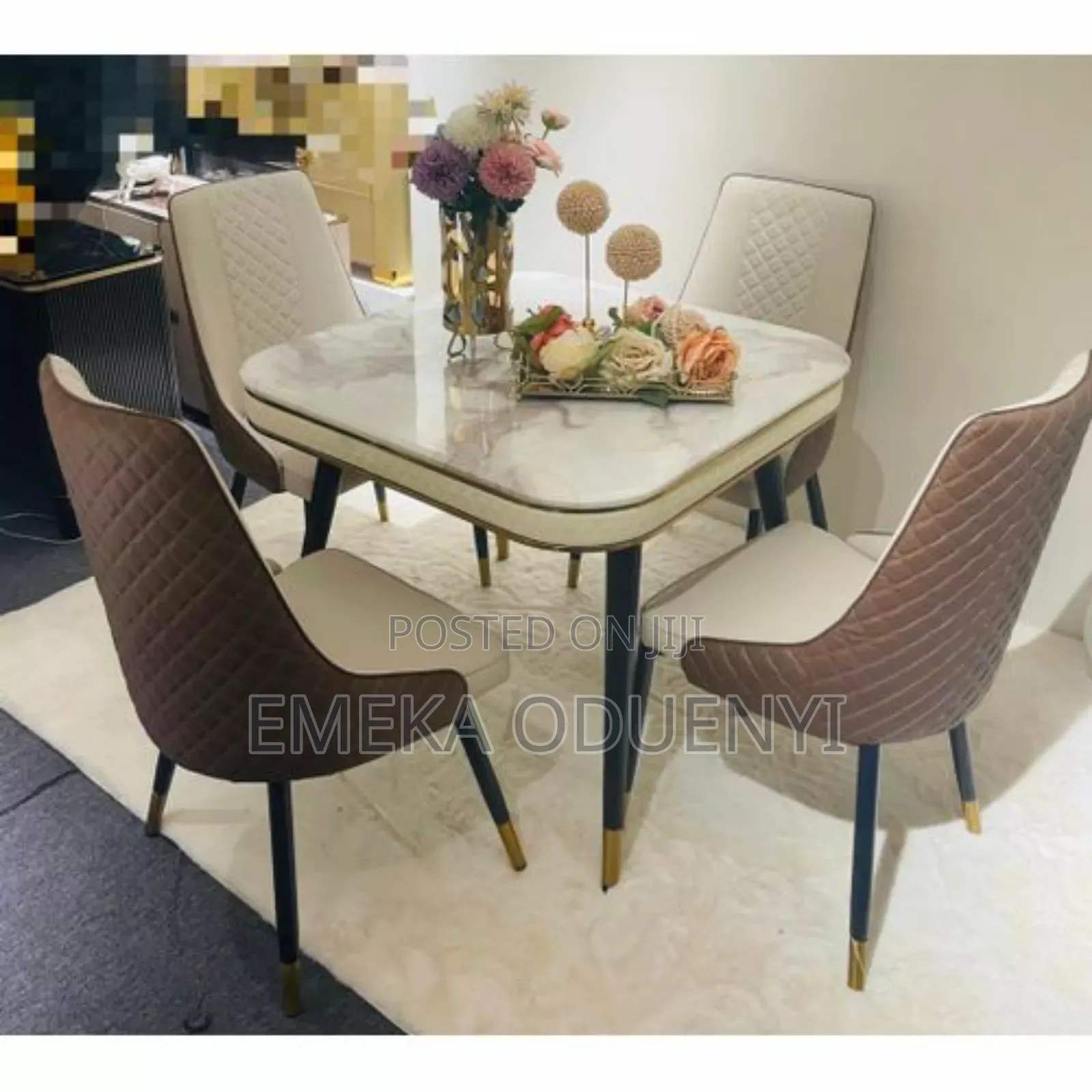 4seater Luxurious Marble Top Dining Table