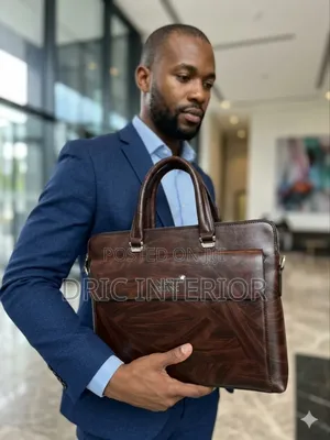 Mont Blanc Men Laptop/Work Leather Bag