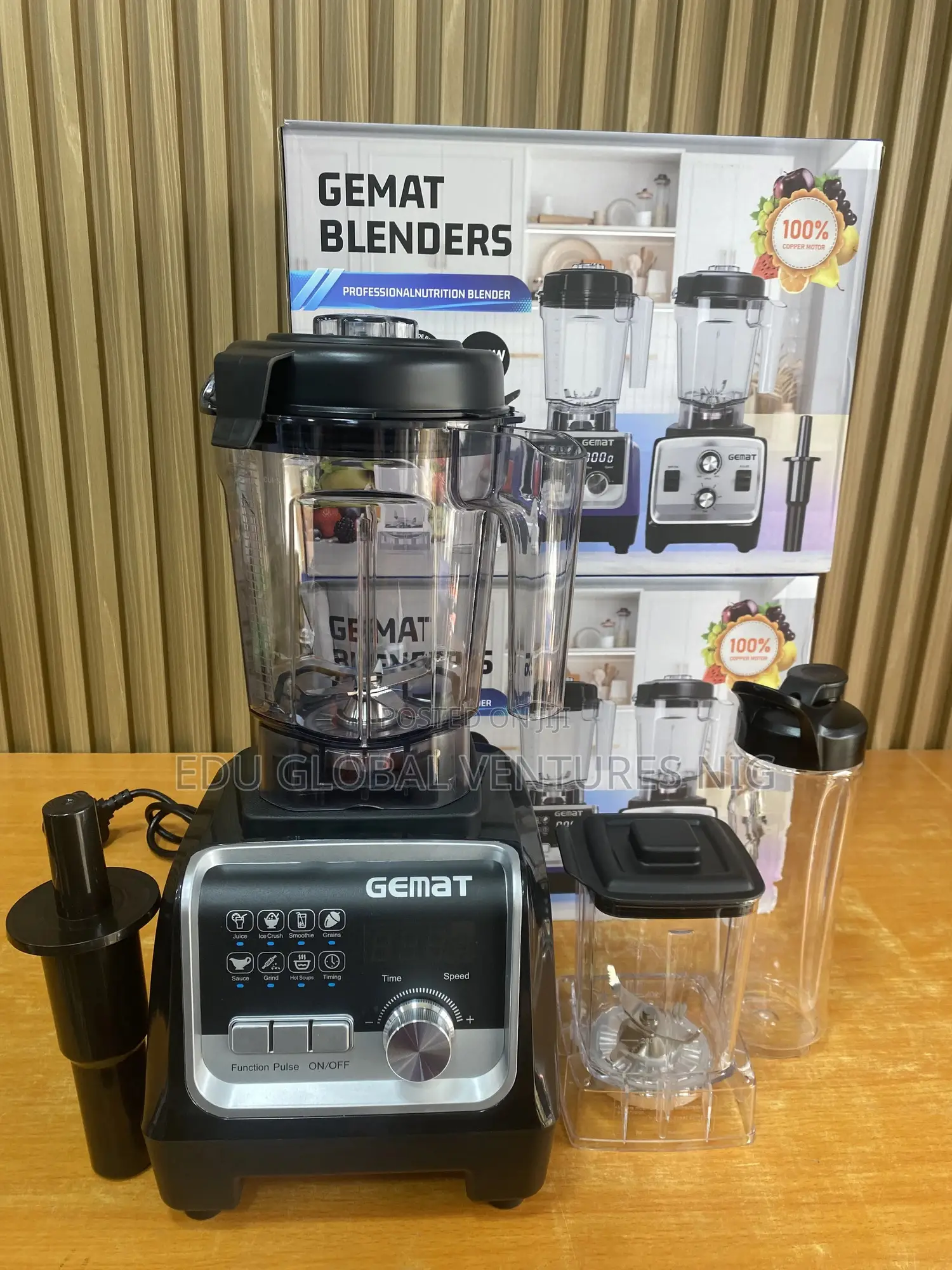Gemat Professional 3 in 1 Digital Blender With 2 Cups. 3000watts.