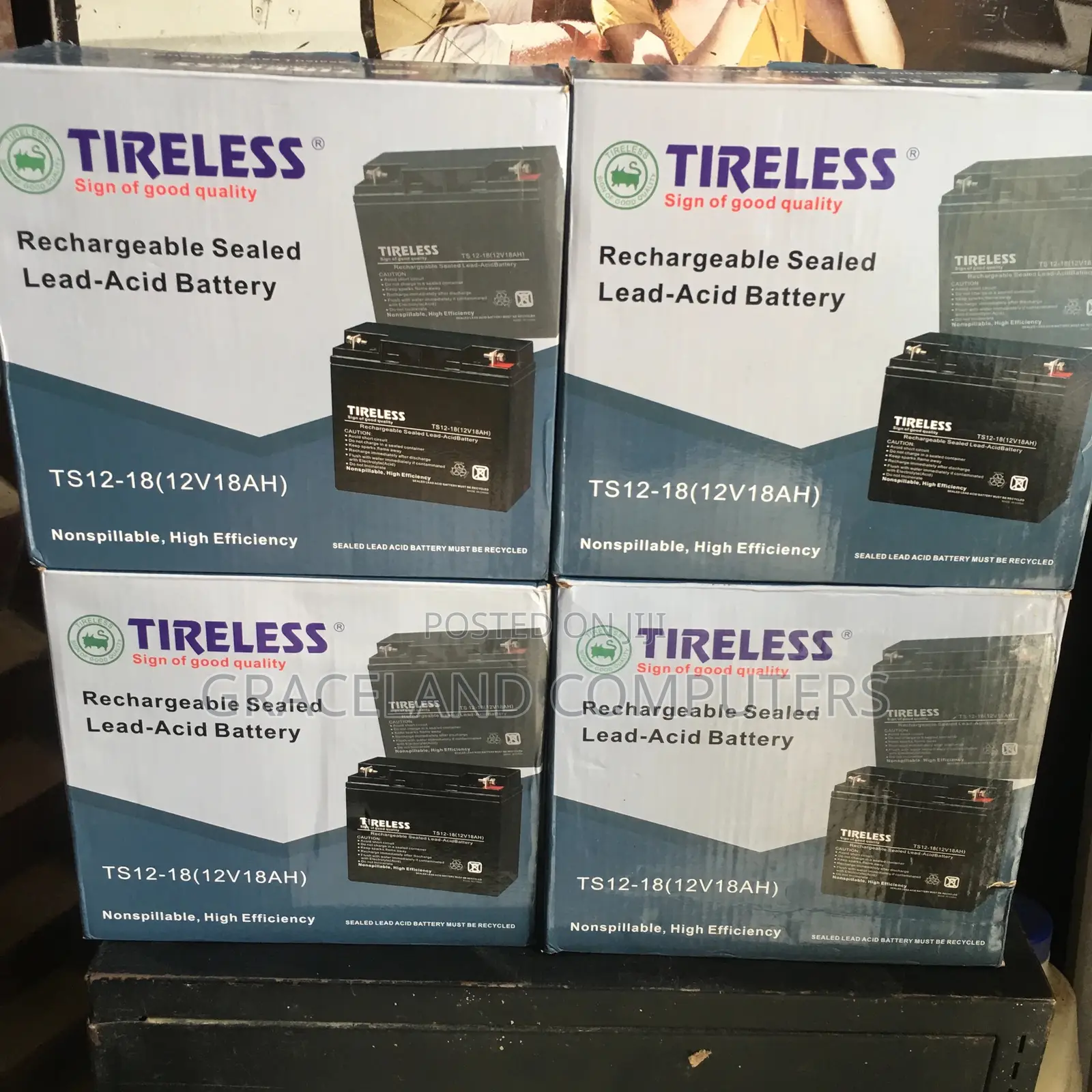 Tireless 12v18ah Rechargeable Sealed Lead Acid Battery