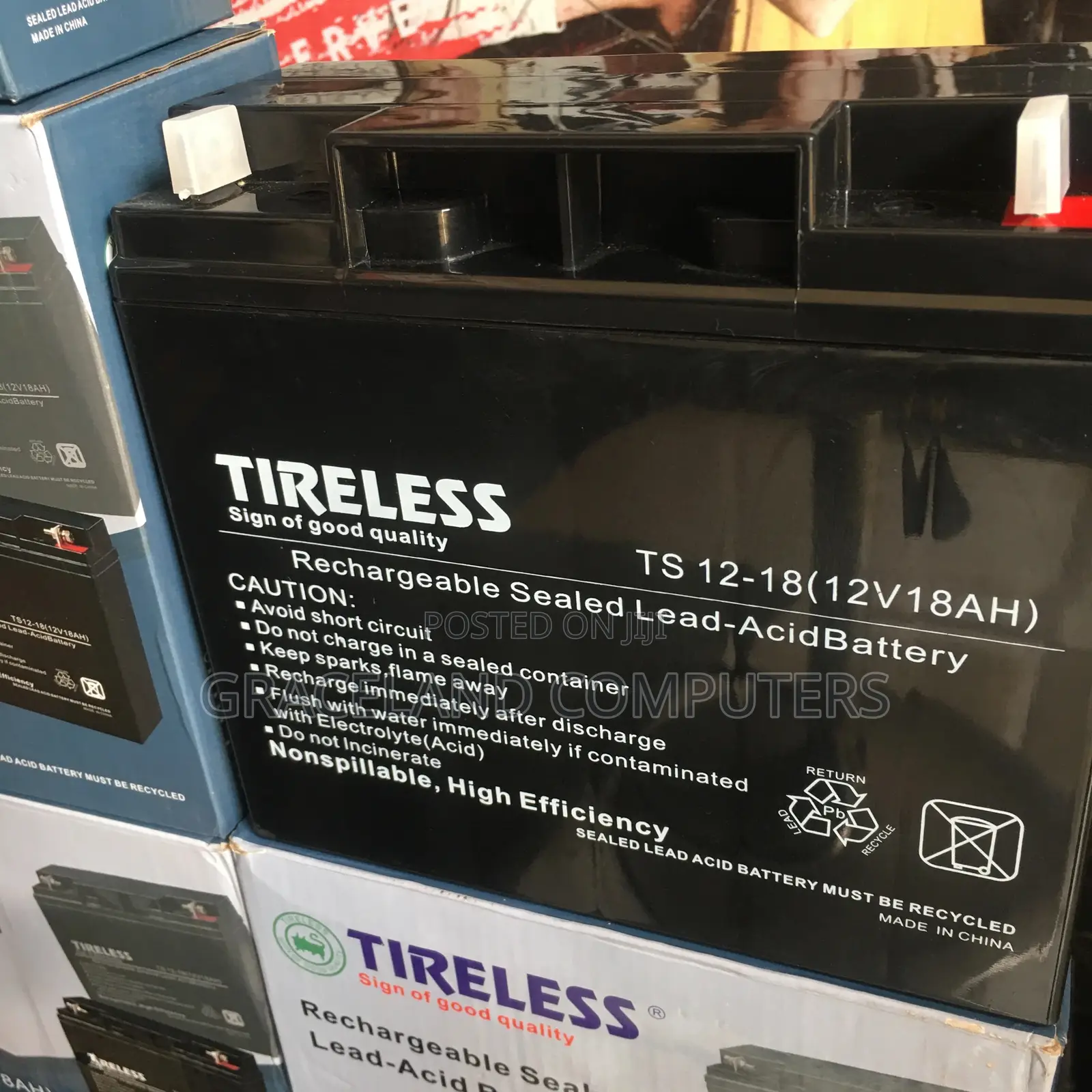 Tireless 12v18ah Rechargeable Sealed Lead Acid Battery