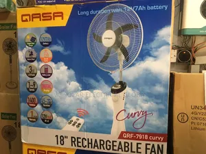 Qasa 18" Rechargeable Standing Fan (Curvy – QRF-7918)