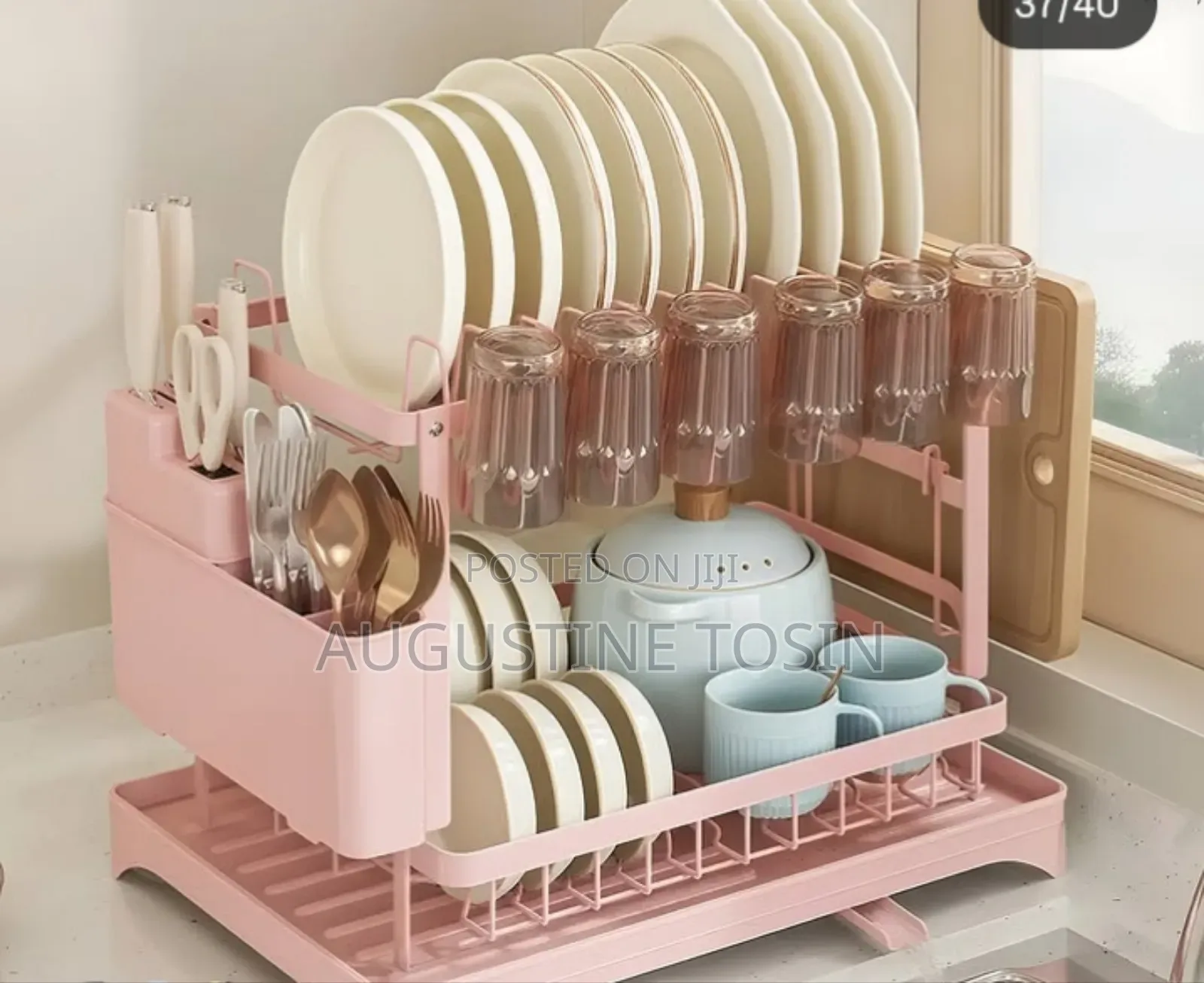 Dish Rack With Draining Tray