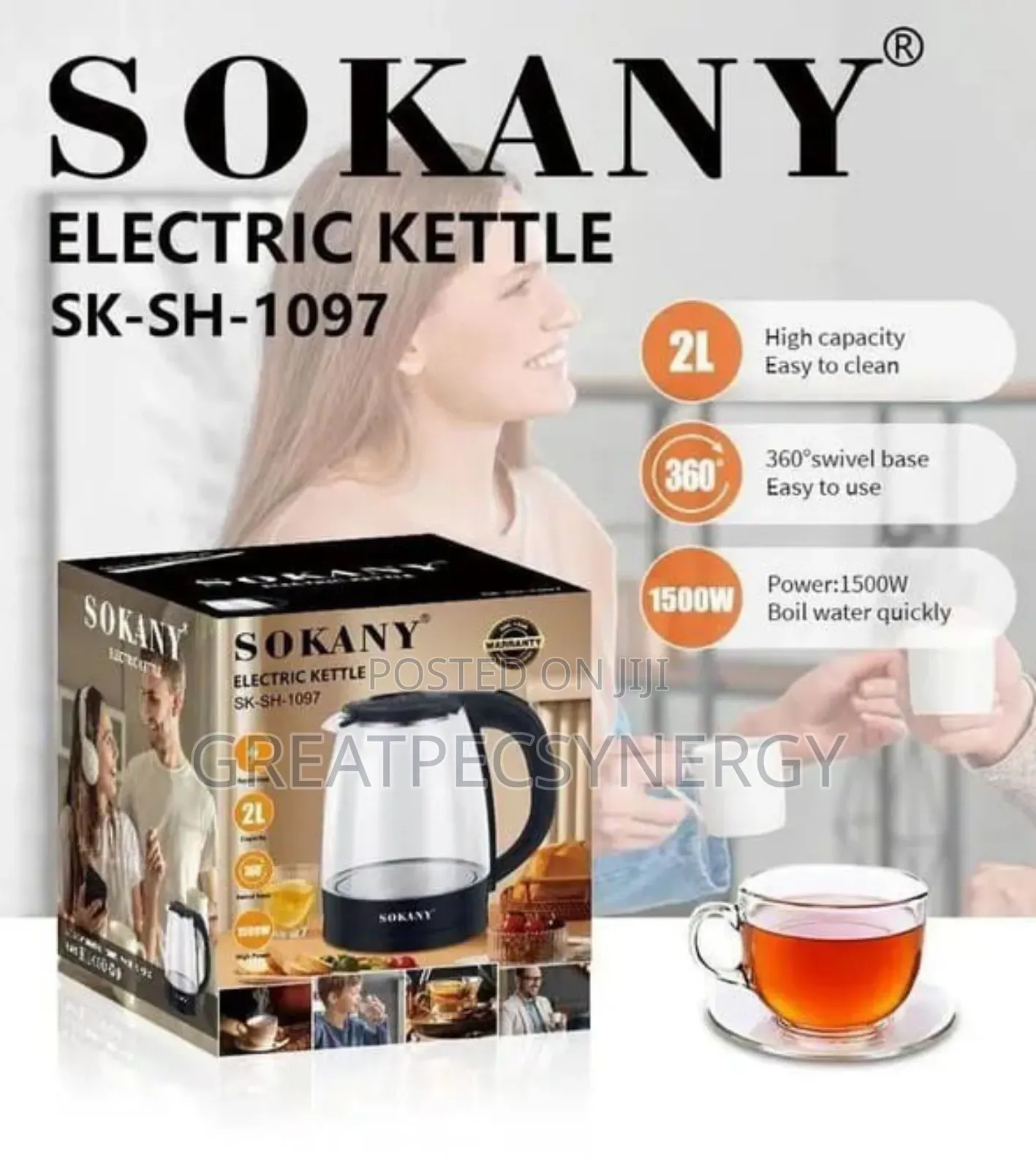 Sokany Glan Electric Kettle