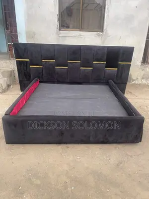 Big Black 6 by 6 Bedframe for Sale