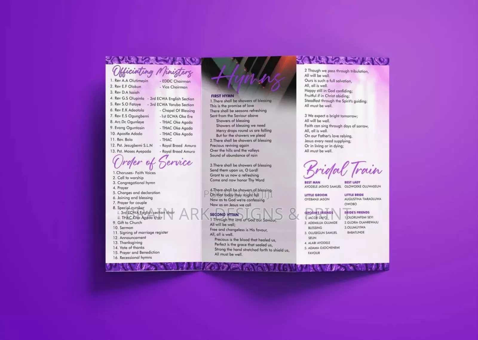 Wedding Designs Printing Services
