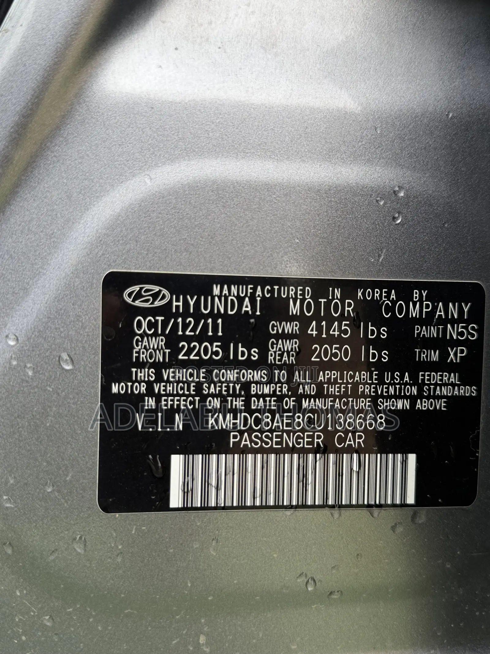 Hyundai Elantra 2012 Gray