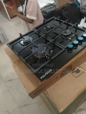 Efficient Cooking With Polystar 4 Burner Gas Hob Glass Cooktop