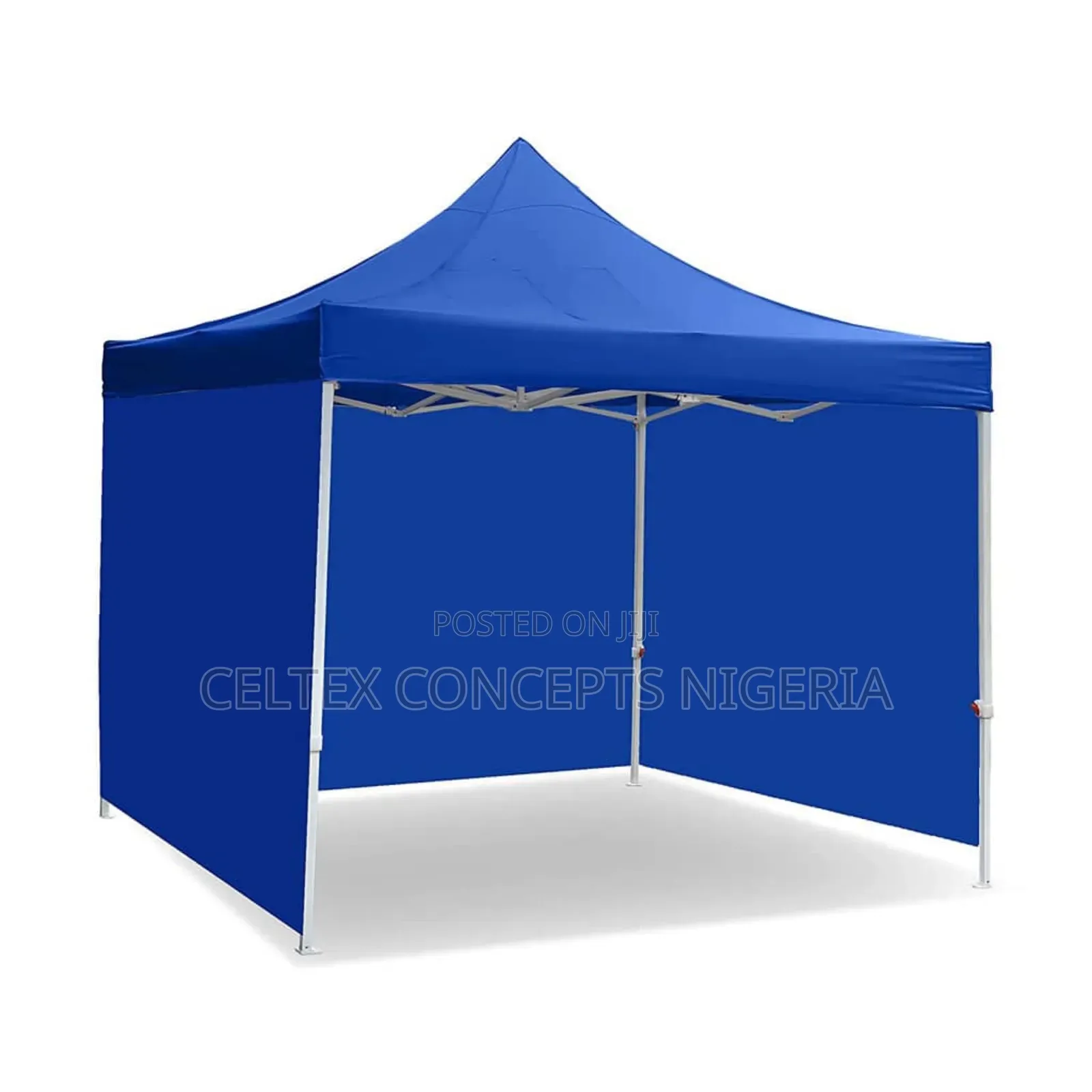 Blue Potable Canopy Tent With Side Covers.