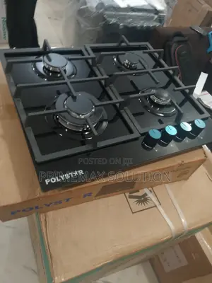 Polystar 4 Burner Tempered Glass Gas Hob for Built-in Use