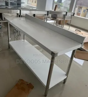 6ft Industrial Working Table With Back