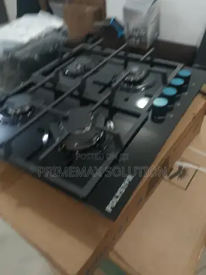 Polystar 4 Powerful Burners Gas Hob – Tempered Glass Top