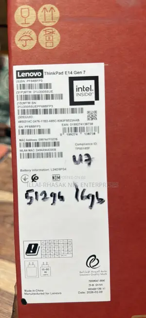 New Laptop Lenovo ThinkPad E14 Gen 6 16GB Intel Core Ultra 7 SSD 512GB