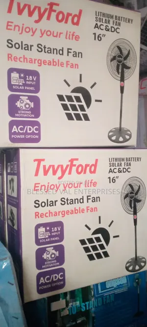 16 Inches Solar Rechargeable Stand Fan