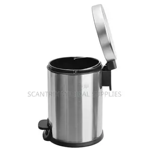Space-Saving Stainless Steel Trash Bin Pedal for Small Areas