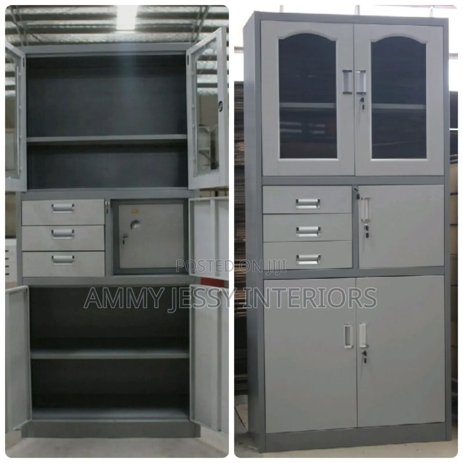 Standard Model Cabinet Half Glass Half Metal