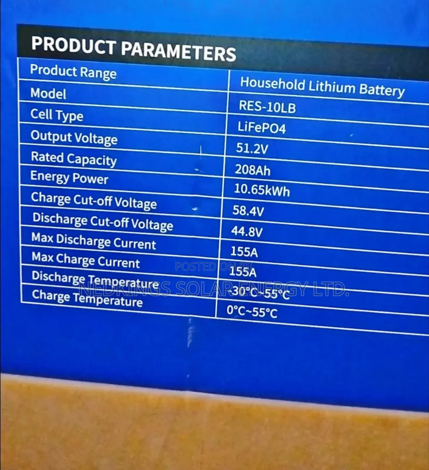 Hyper Power 10.65kwh 51.2v Lithium Battery