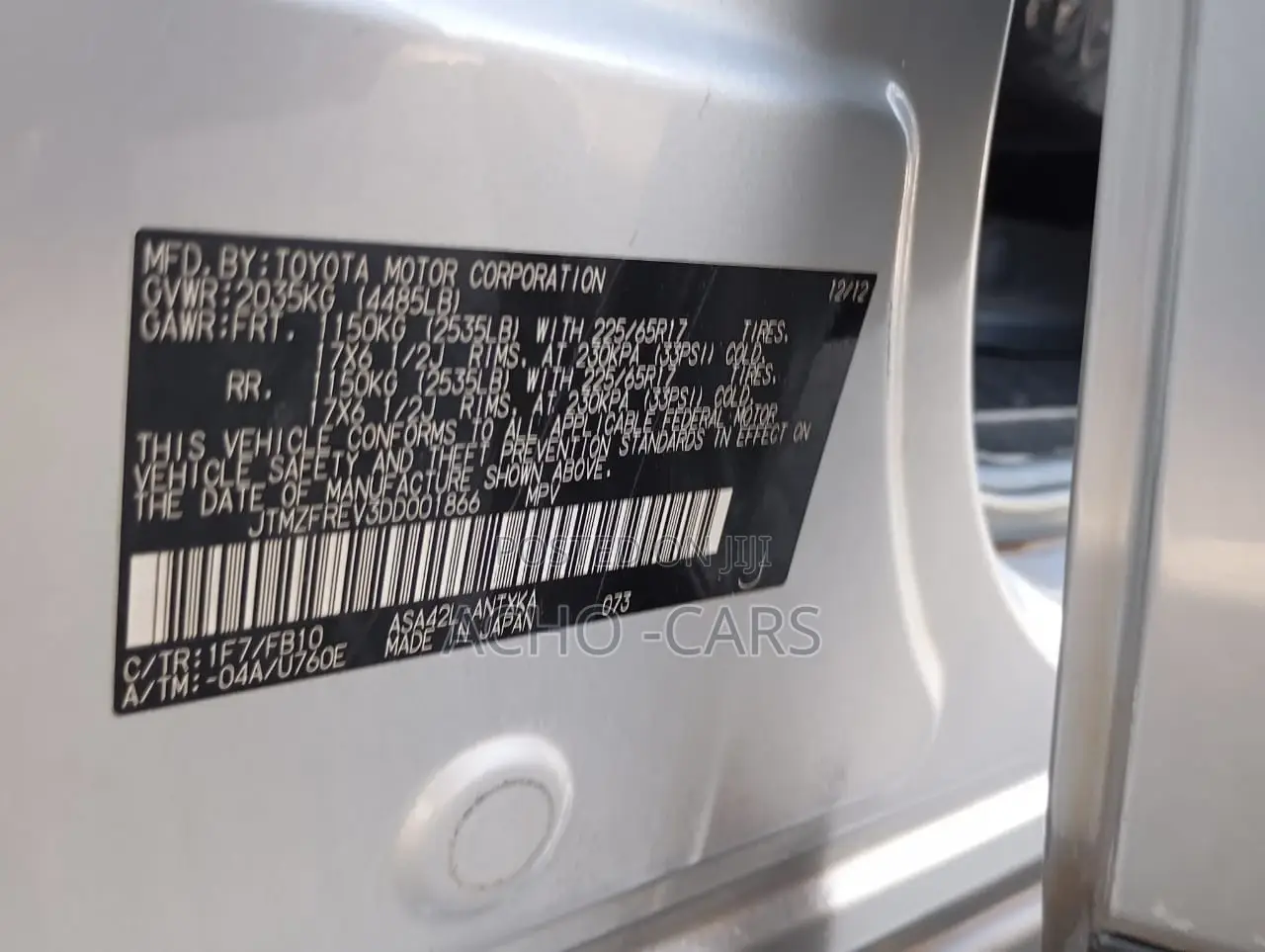 Toyota RAV4 2013 Silver