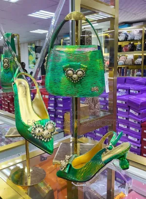Classy Italian Leather Slippers and Bag