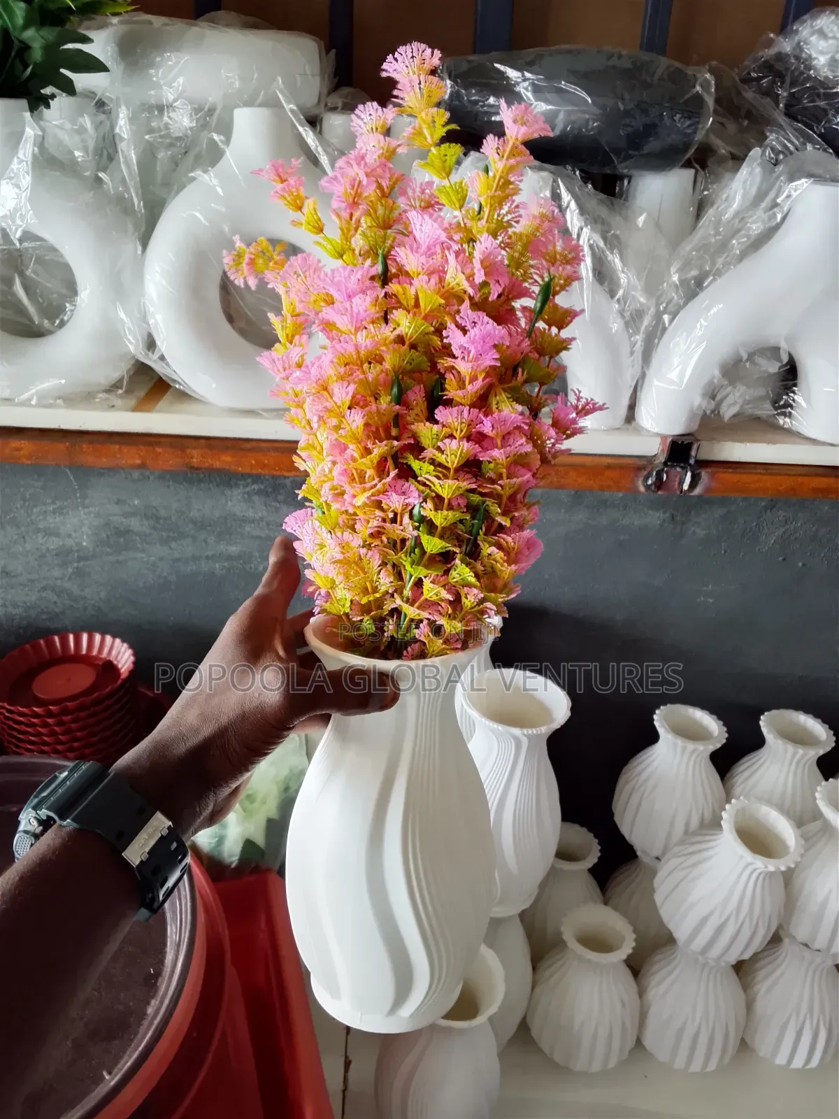 Artificial Flower and Pot