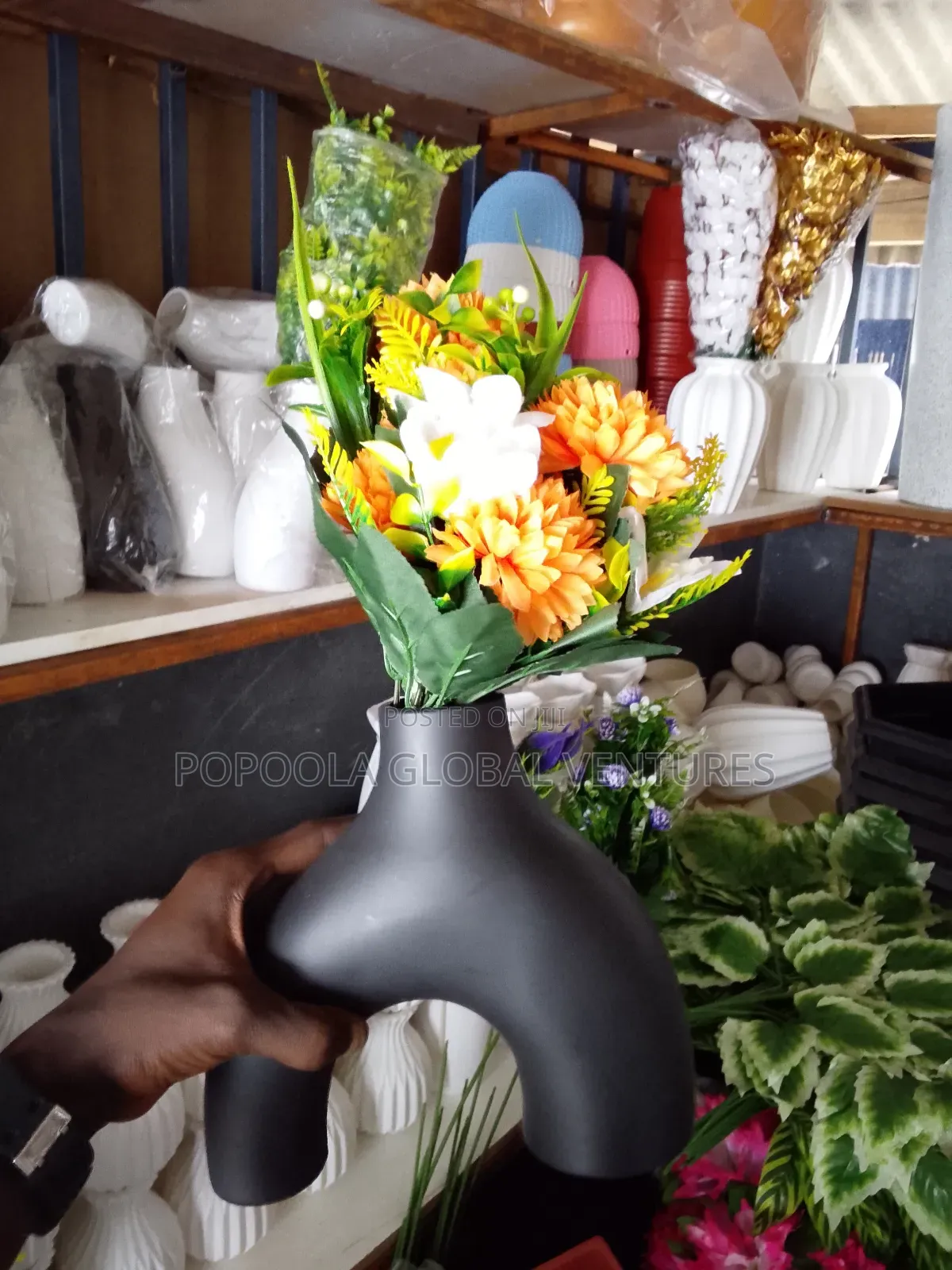 Artificial Flower and Pot