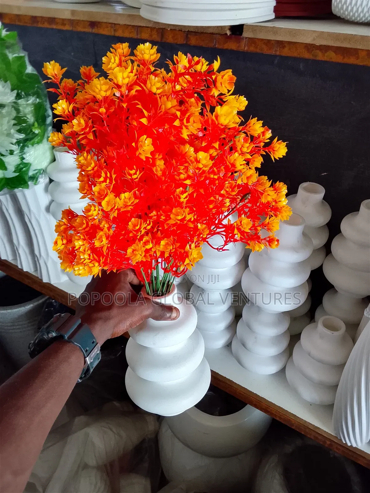 Artificial Flower and Pot