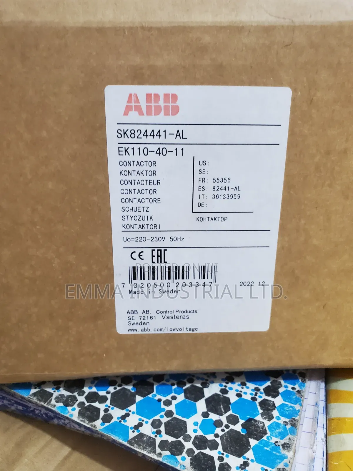 Ek110-40-11 Abb Contactor 4pole 200a