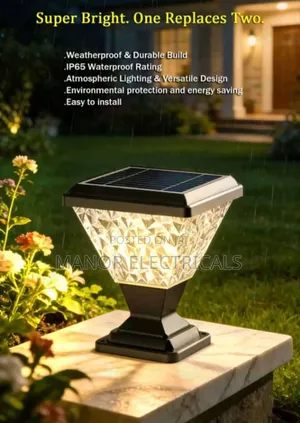 Solar Pillar Light – Elegant, Bright Energy Saving