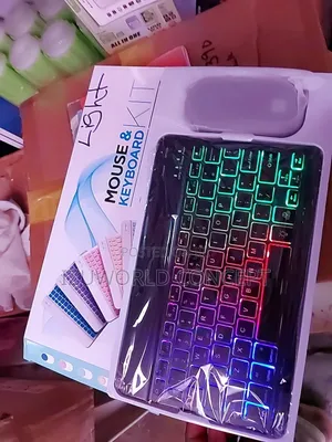 Wireless and Bluetooth Keyboard and Mouse With Keyboard Light