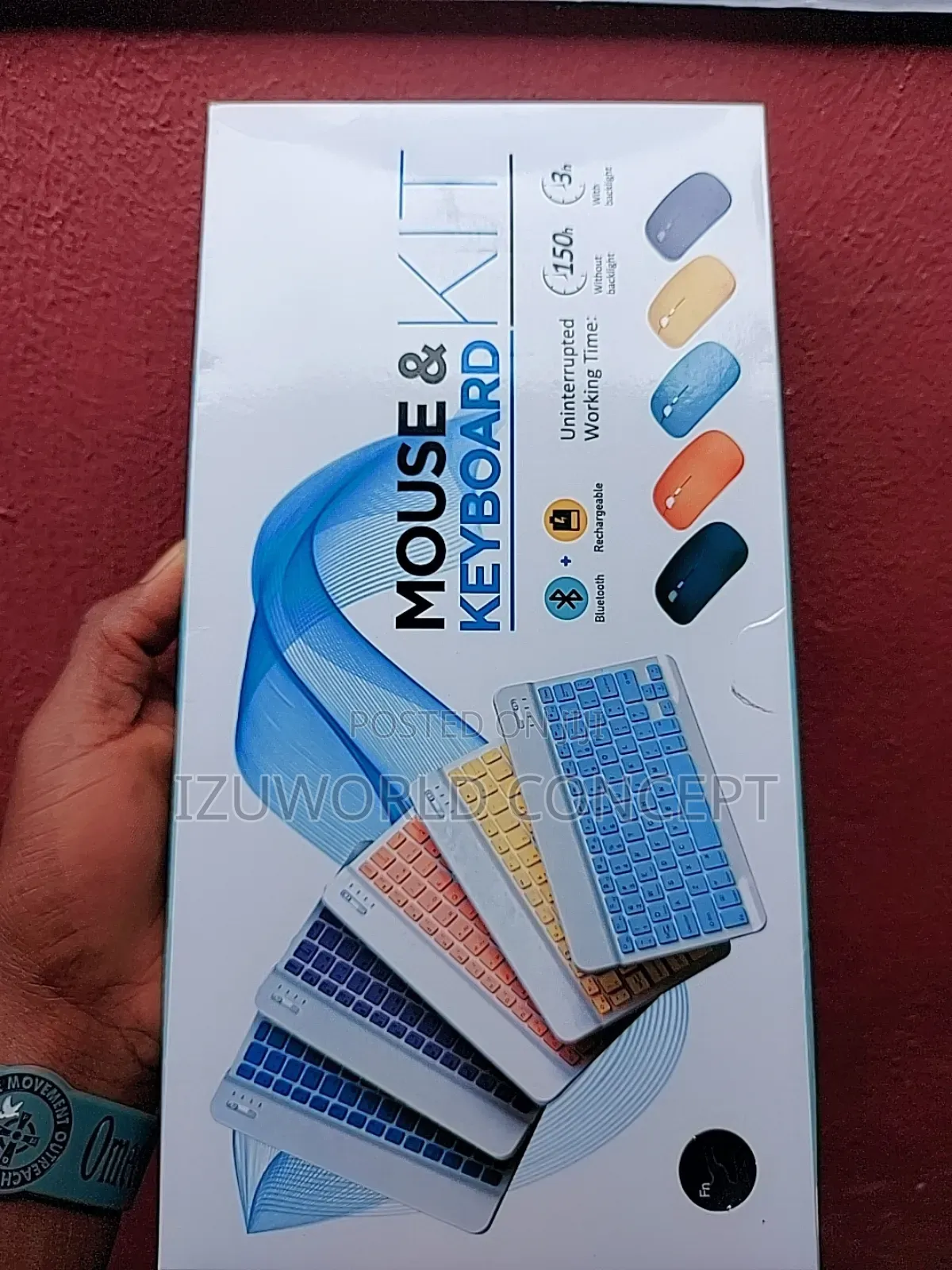 Wireless and Bluetooth Keyboard and Mouse With Keyboard Light