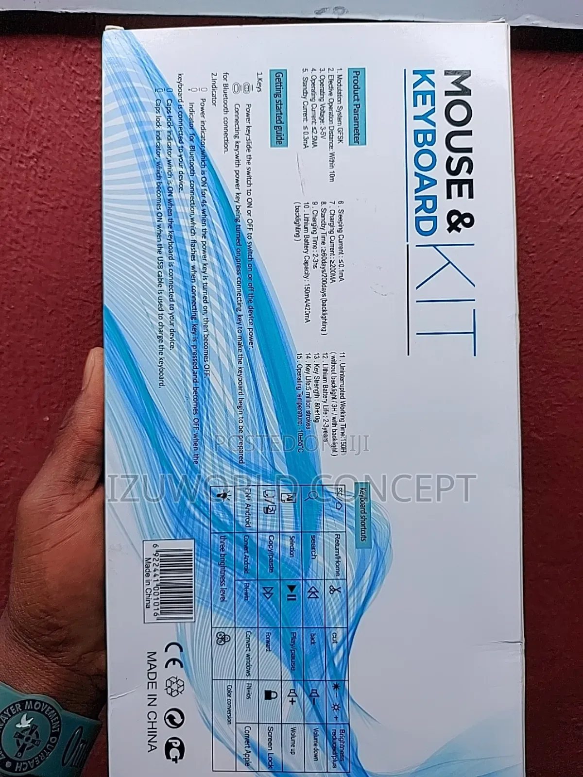 Wireless and Bluetooth Keyboard and Mouse With Keyboard Light