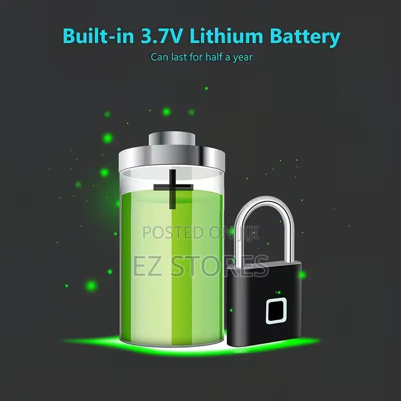 Smart Fingerprint Padlock Usb Rechargeable Security Lock