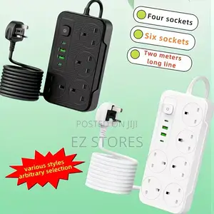 Extension Box 4/6 Sockets Usb Type-C Power Strip
