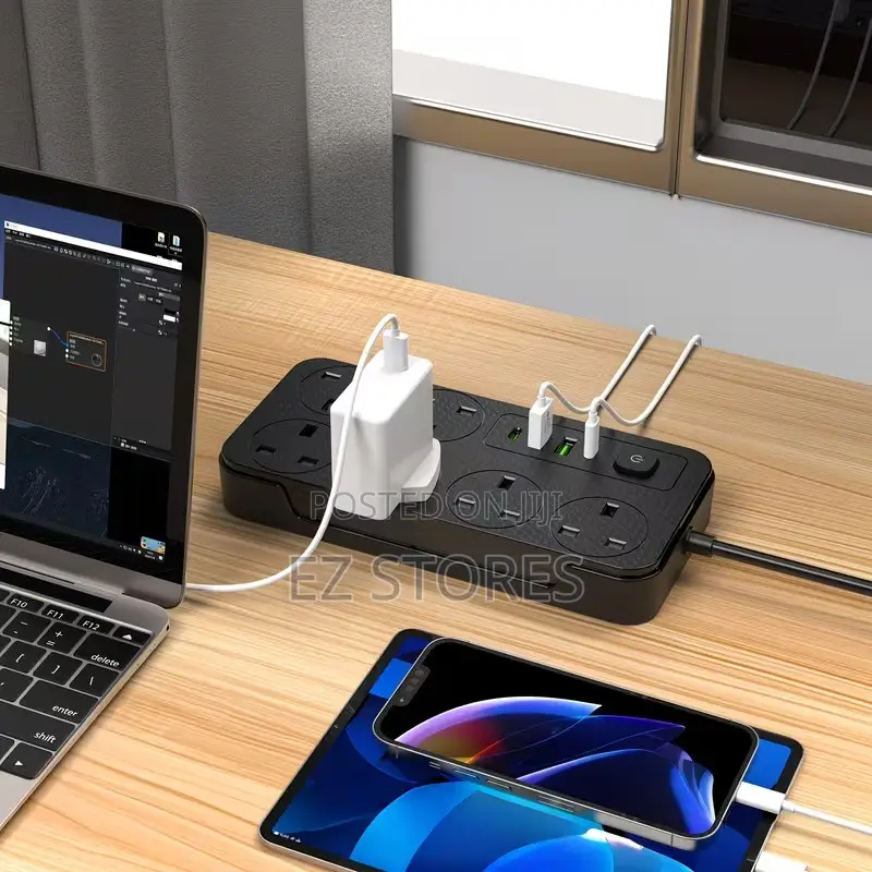 Extension Box 4/6 Sockets Usb Type-C Power Strip