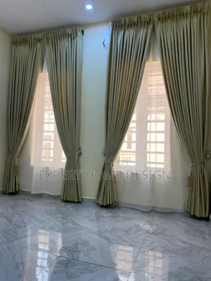 Light Beige Quality Curtain With Accessories