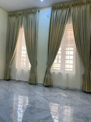 Light Beige Quality Curtain With Accessories