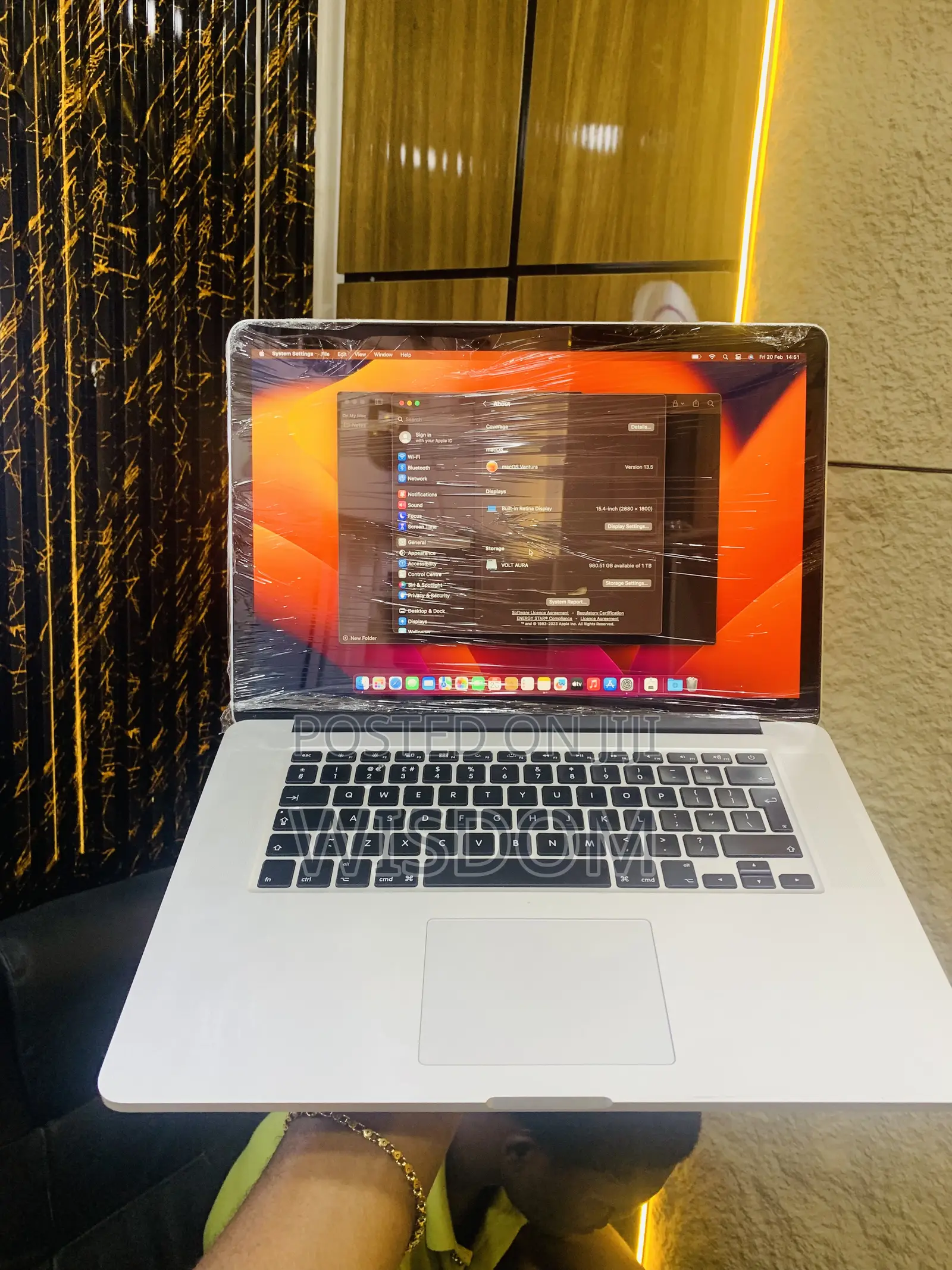 Laptop Apple MacBook Pro 2012 8GB Intel HDD 500GB