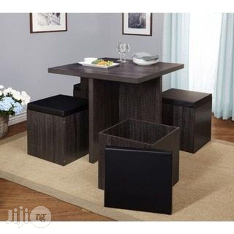 Simple Living 5-Piece Dining Set With Storage Ottomans