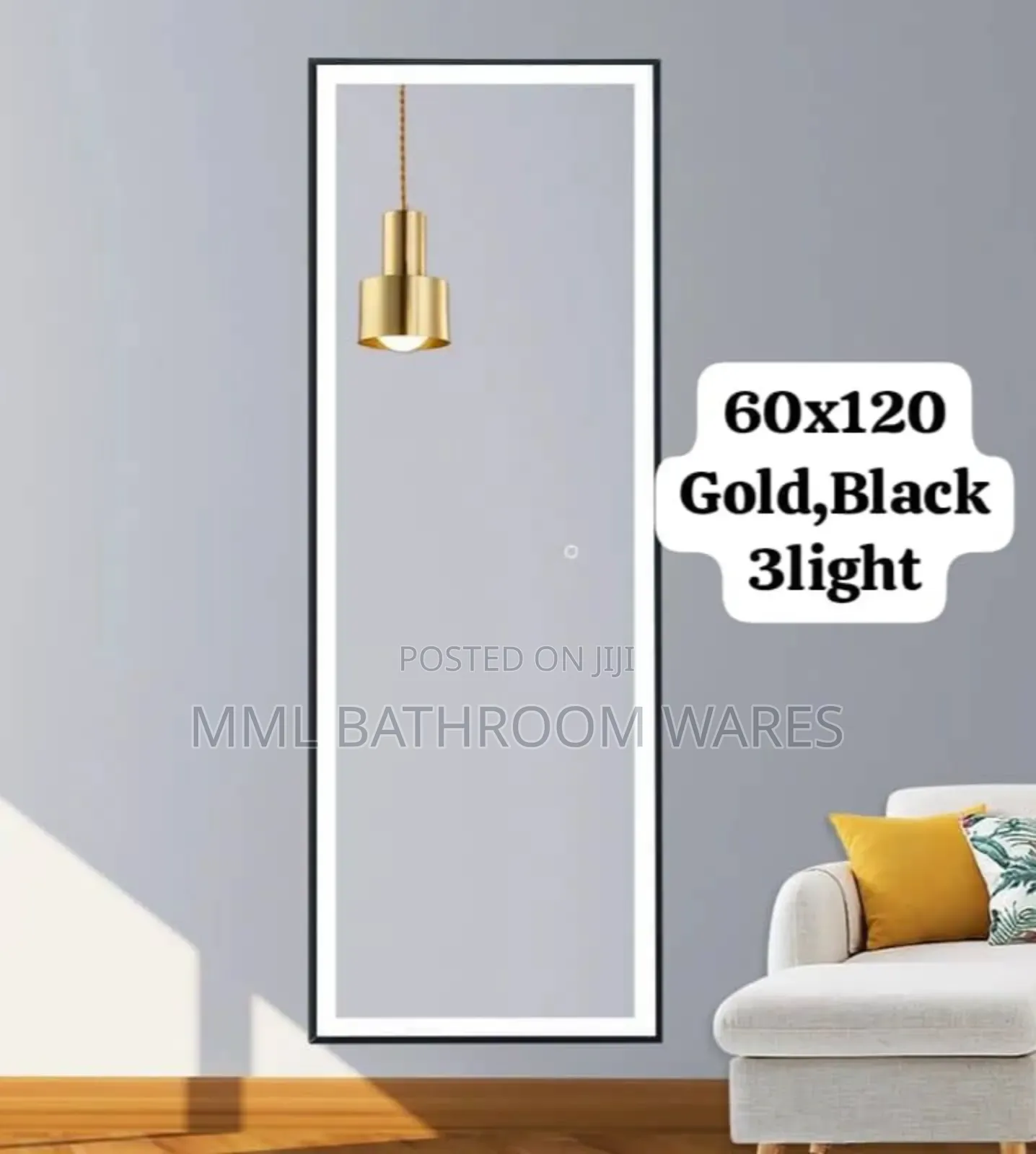 3lights Black Frame Led Mirrors