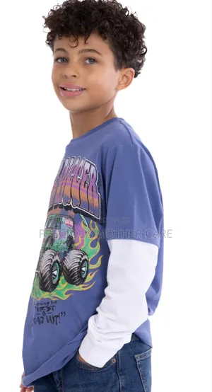 Boy Characters Design Long Sleeve Top