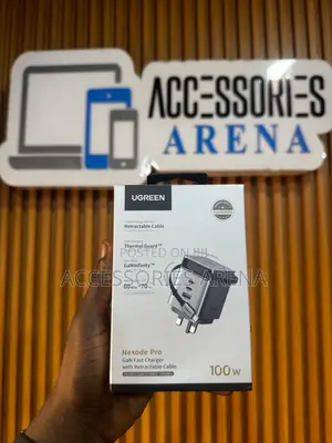 Ugreen 100w Nexode Pro Gan Fast Charger With Retractable Cable