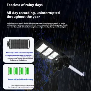 Solar Powered Street Light With 3 Camera 4g Ip65 2000w
