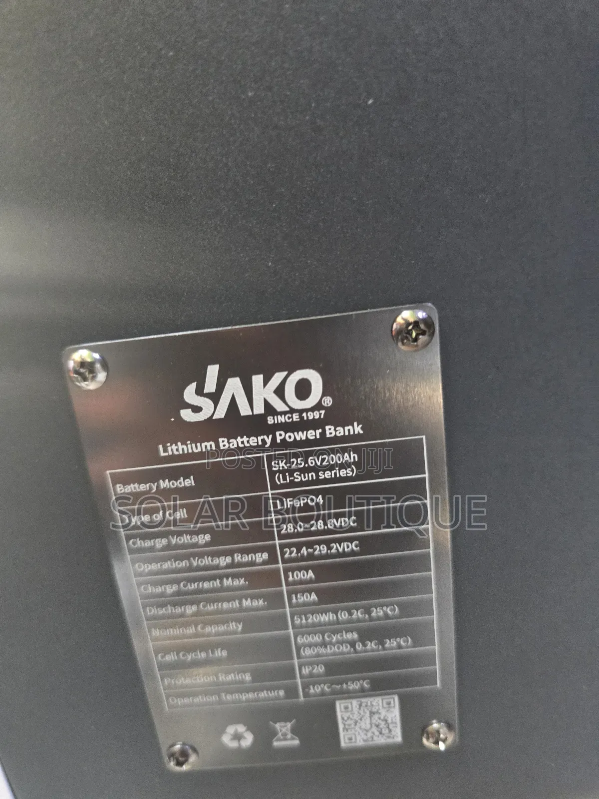 5kwh 24v Sako Lithium Battery