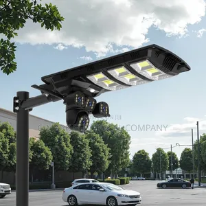 Ip65 4g Solar Street Light 8amp Security 3lens Camera