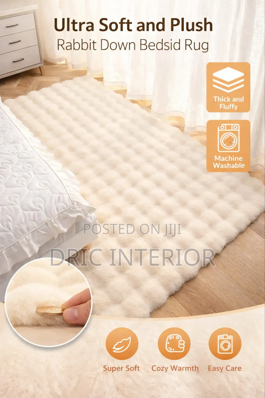 60 X 160cm Fur Rug - Various Colors