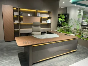 Imported 2.4m Executive Office Table HDF Wood+Drawer Extension