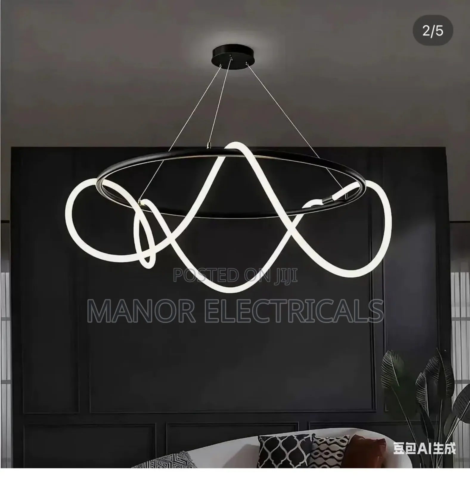 Stylish Curry Chandelier – Modern Led Ceiling Light